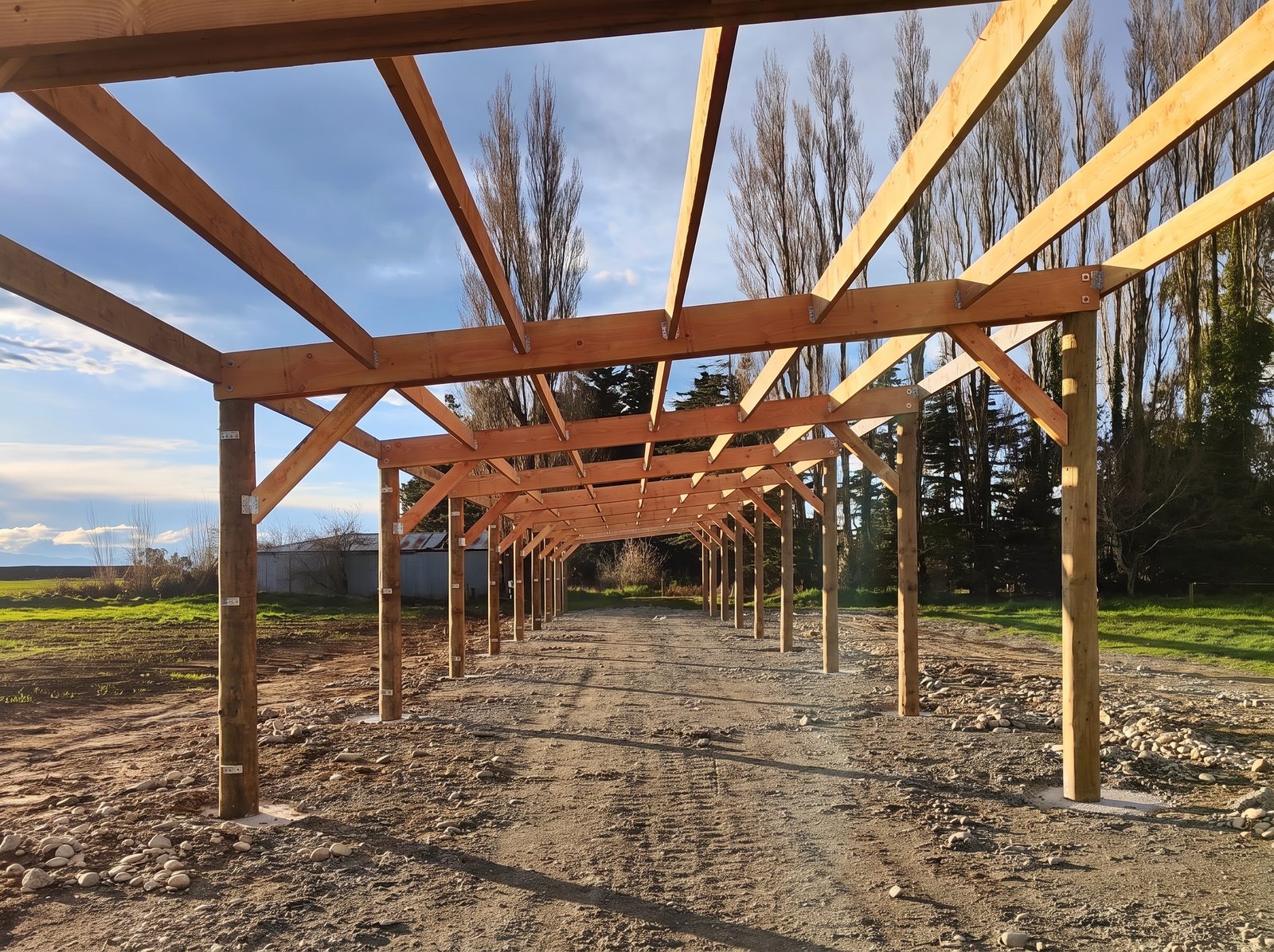 Timber Pole Sheds built by 03 Sheds and Garages