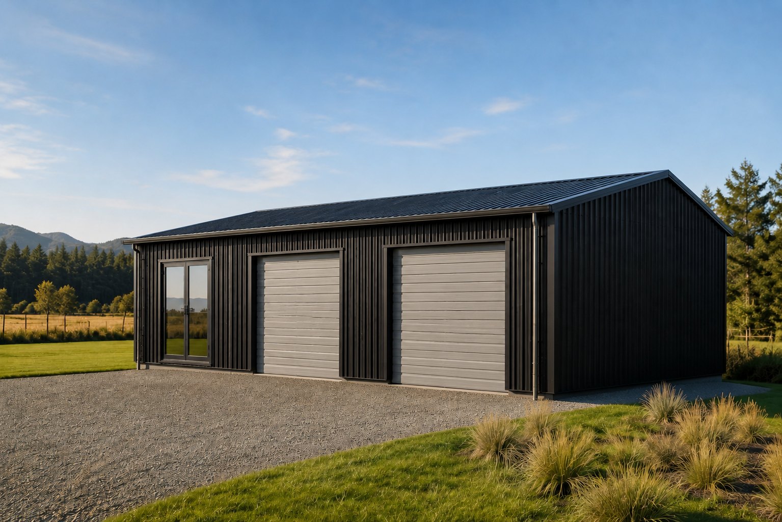 Double garage 6.0 × 9.0m kitset from 03 Sheds and Garages