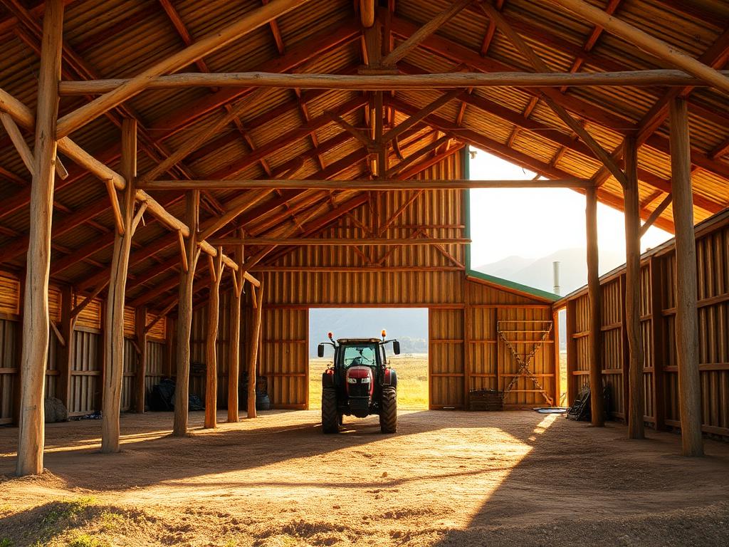 Timber pole shed kitsets from 03 Sheds and Garages